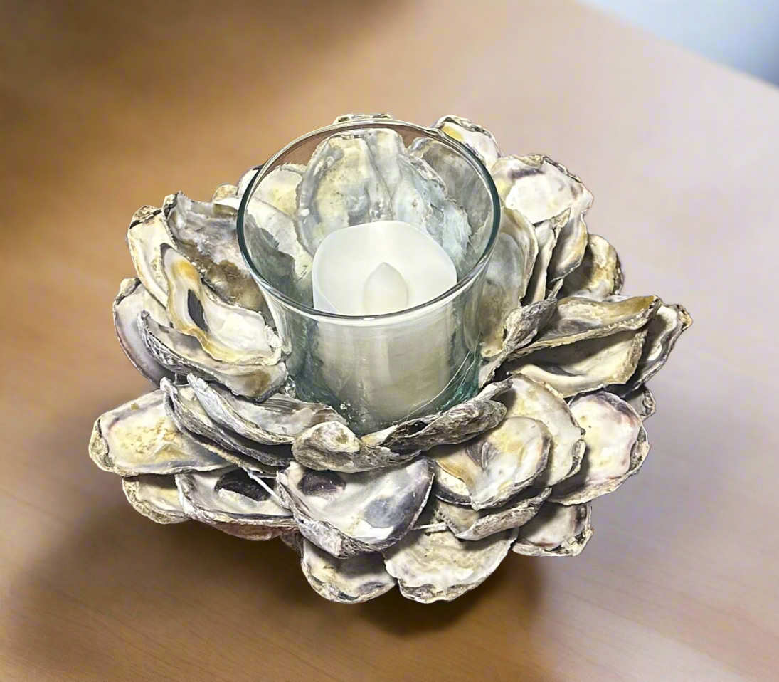 Oyster candle holder