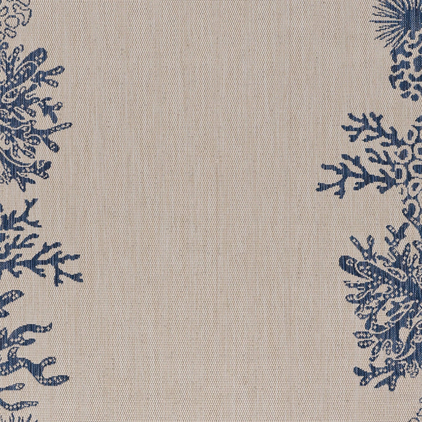 Coastal Border Coral Reef Indoor/Outdoor Rug