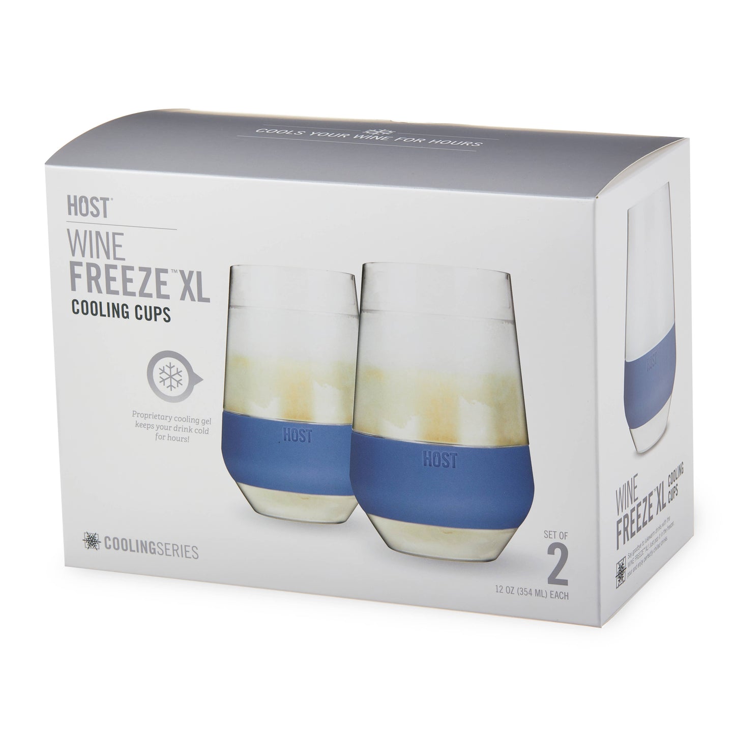 Wine FREEZE™ XL Insulated Cooling Cups - Slate Blue-Set of 2