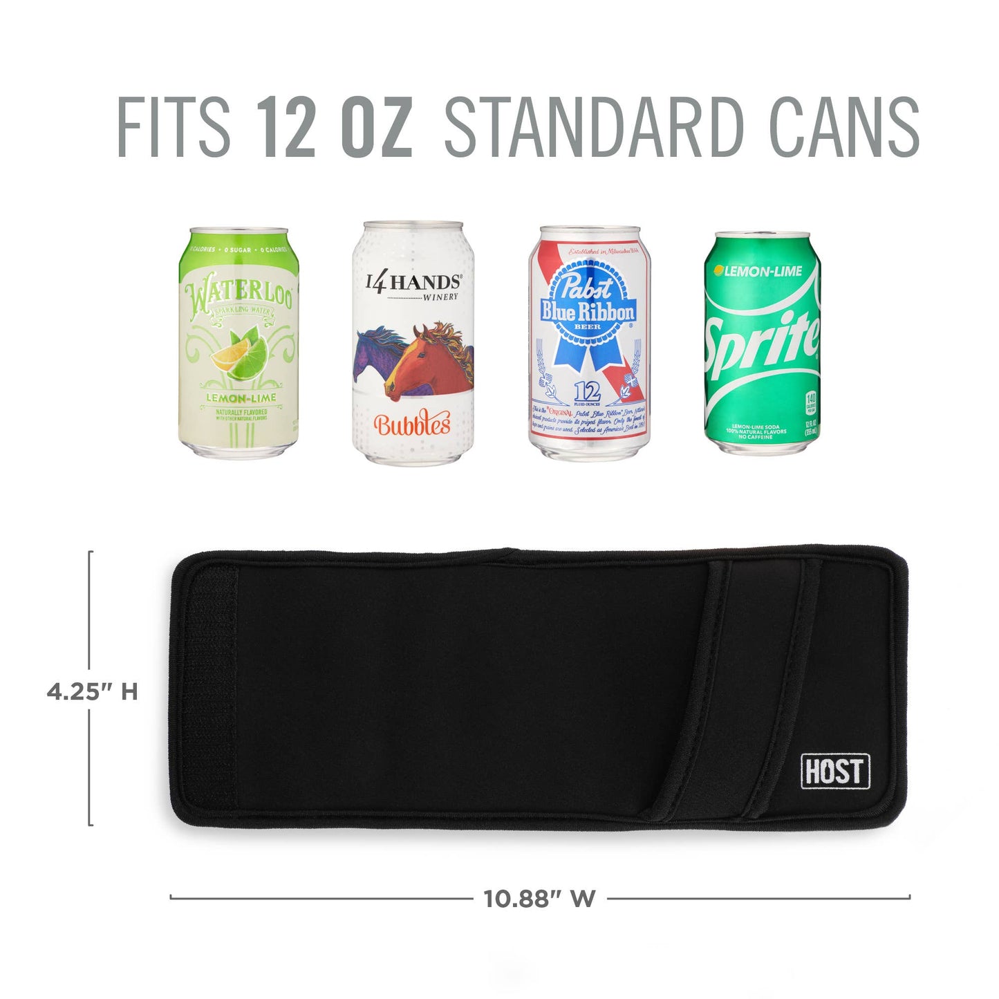 Insta-Chill Sleeve w/ Cooling Gel - Standard Cans - Black