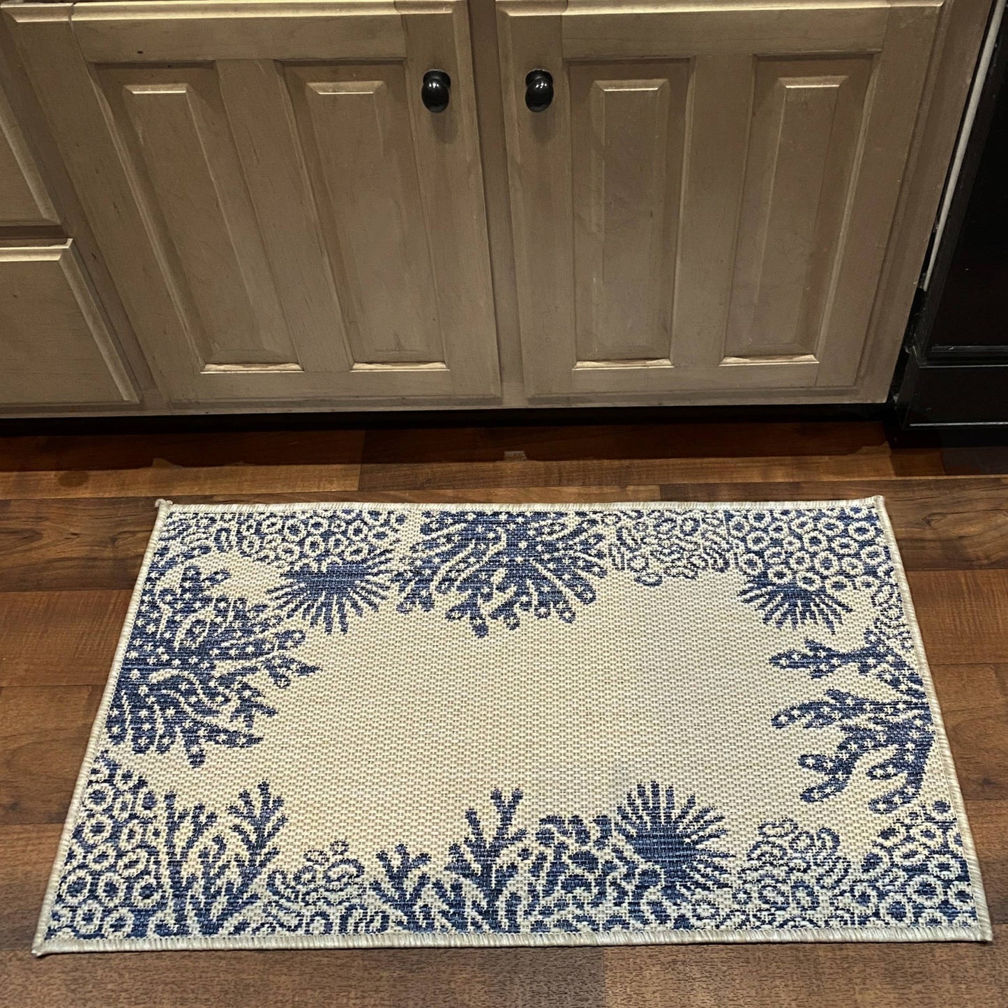 Coastal Border Coral Reef Indoor/Outdoor Rug