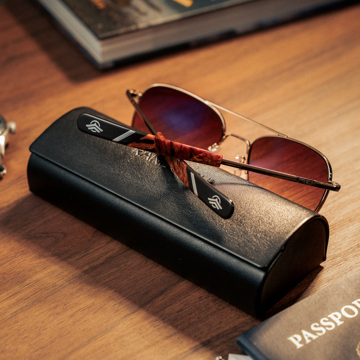AVIATOR-22K Chocolate Gold Cape Sand-Polarized