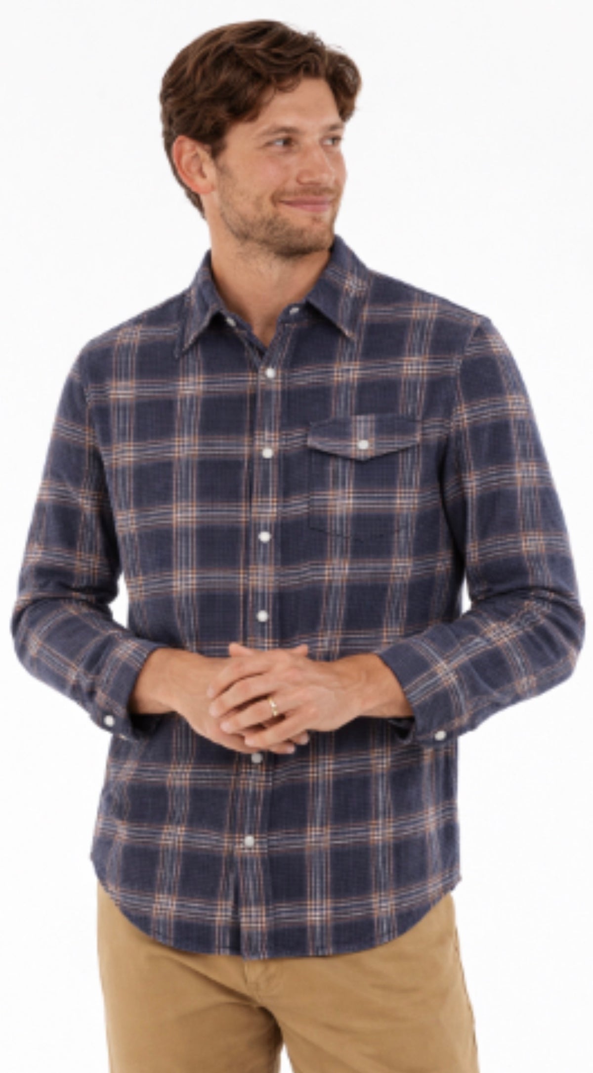 Waffle Plaid Pearl Snap