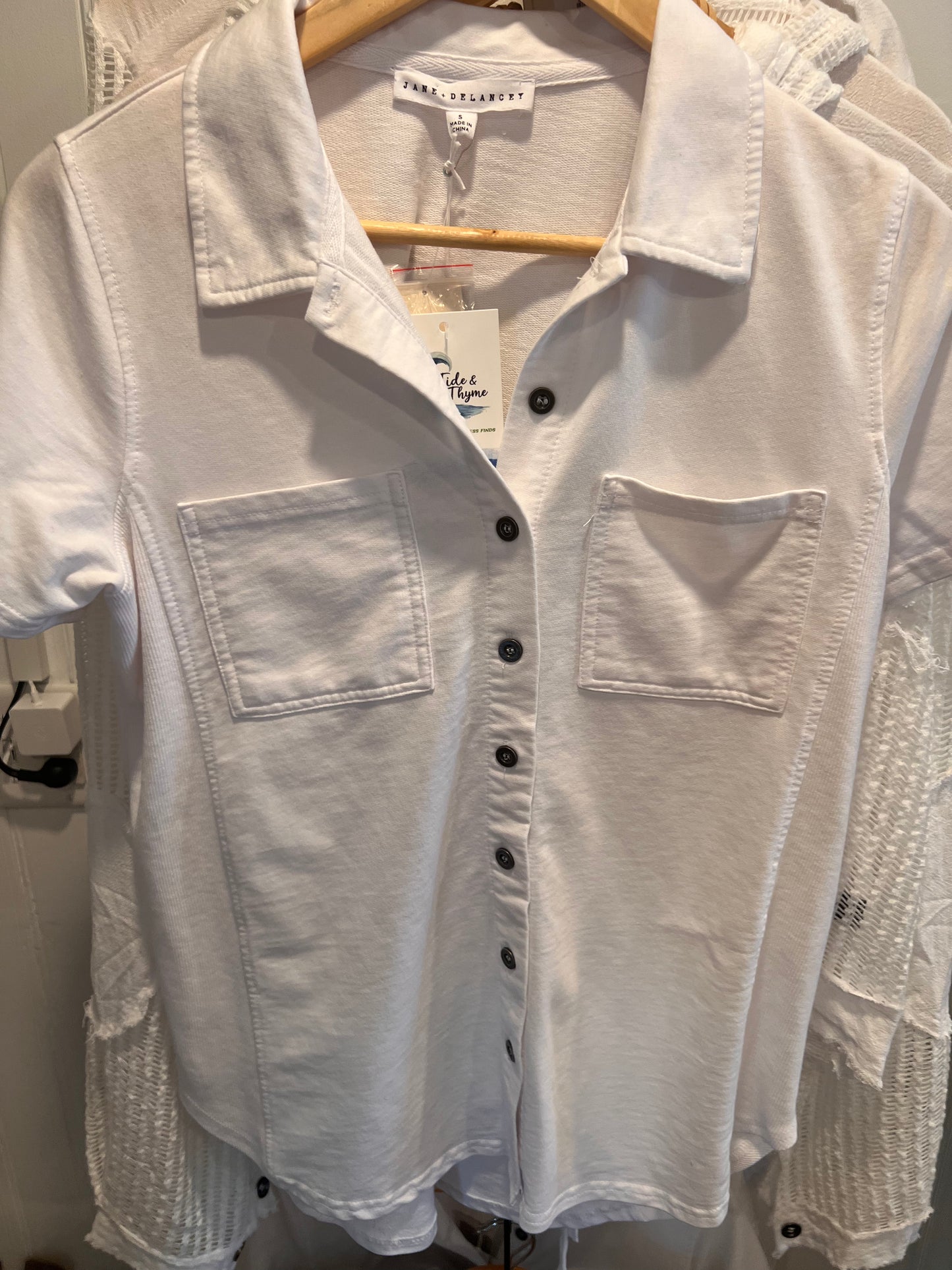 Button Short-Sleeve Top