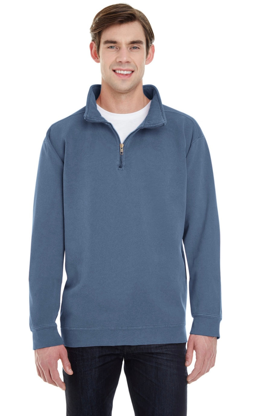 Pigment Dyed 1/4 Zip Sweatshirt