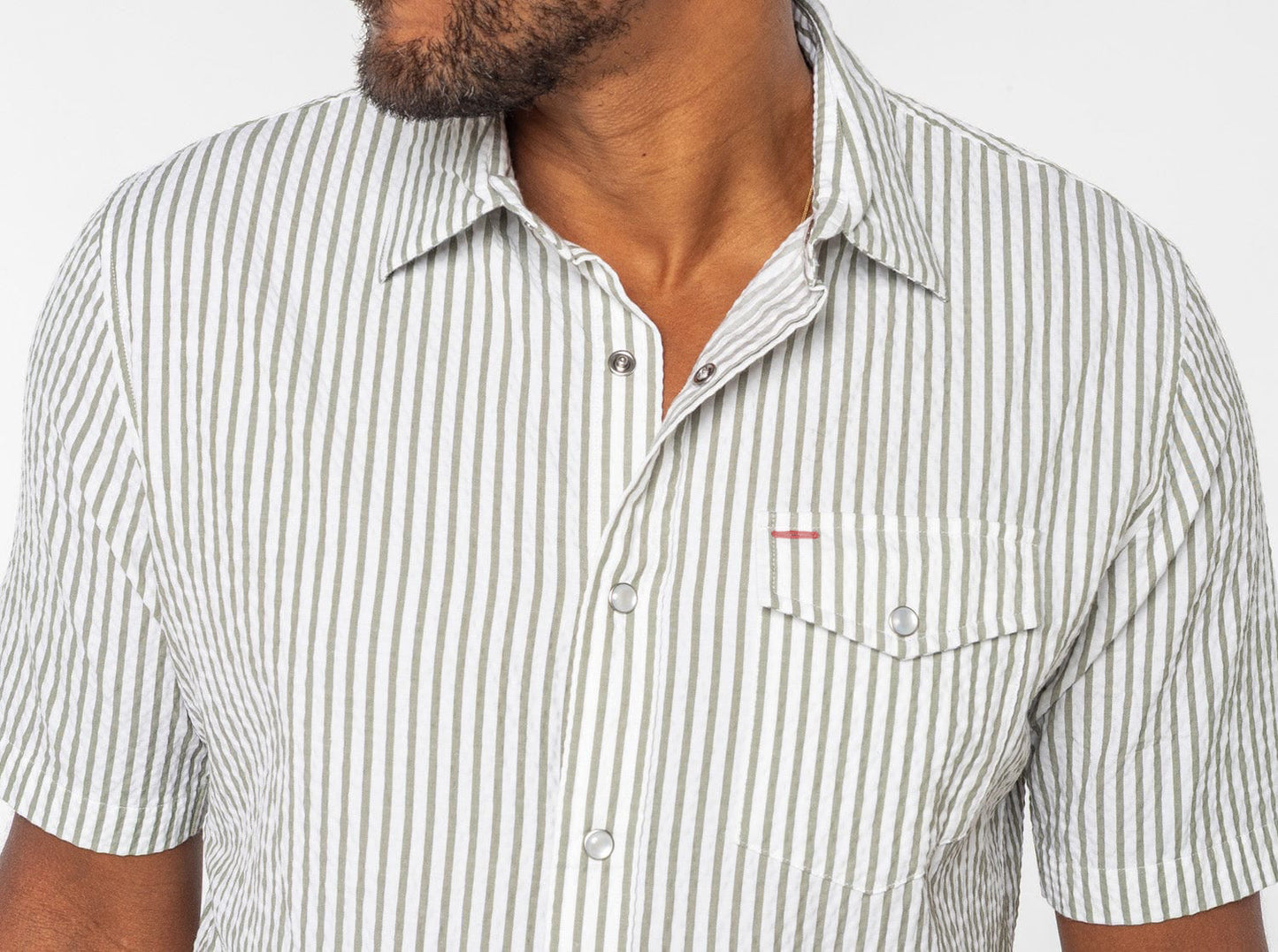 Short Sleeve Performance Pearl Snap - Seersucker
