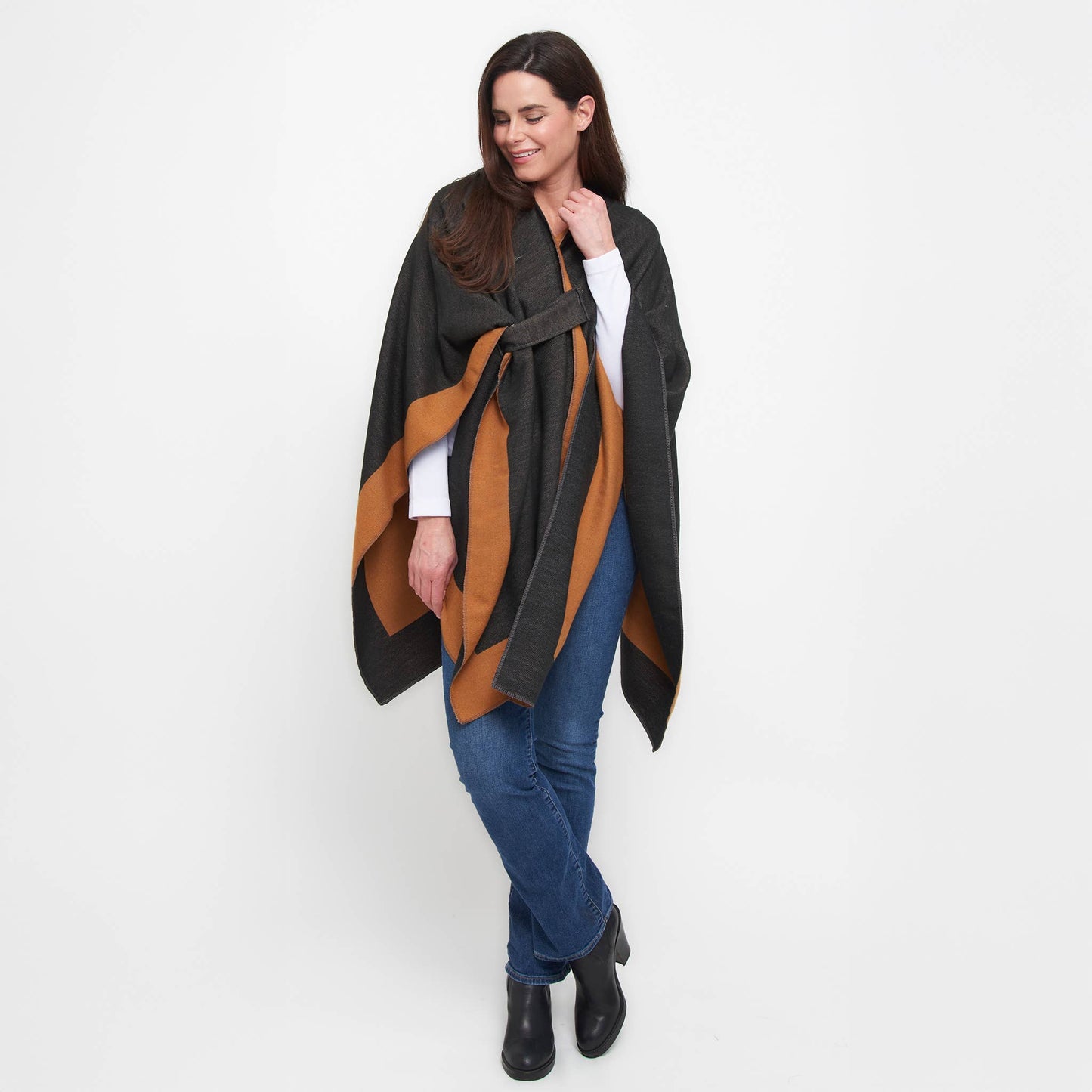 Mackenzie Reversible One Size Open Front Wrap
