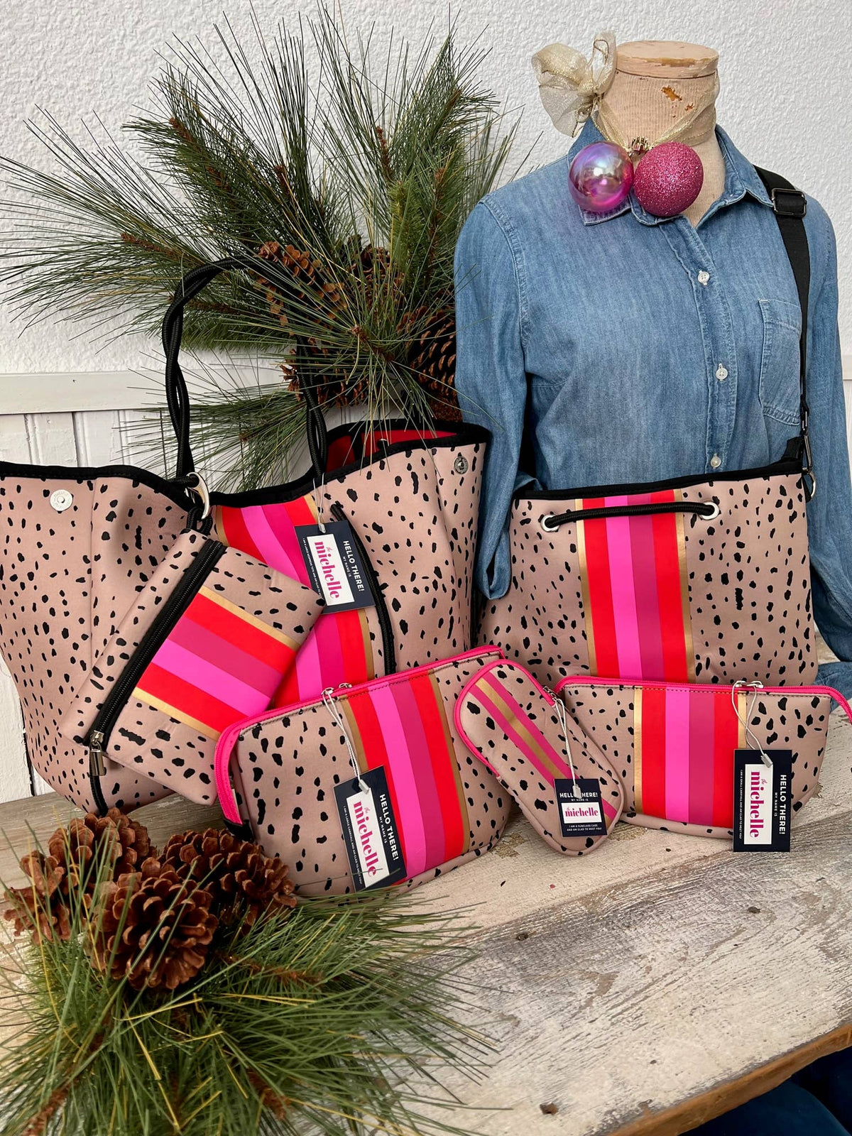 The Michelle Mini Neoprene Tote & Wristlet | shoptaylorgray