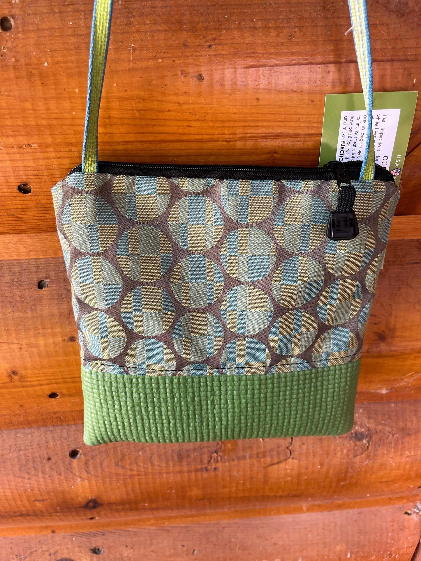 Stella Green Cross Body Purse-Circles