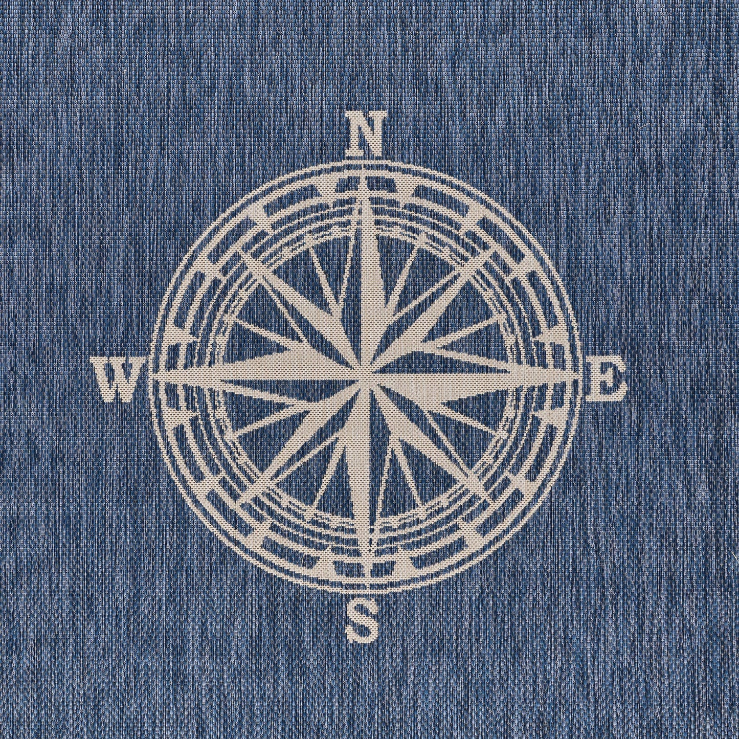 Navigate Navy Blue/White Indoor/Outdoor Area Rug