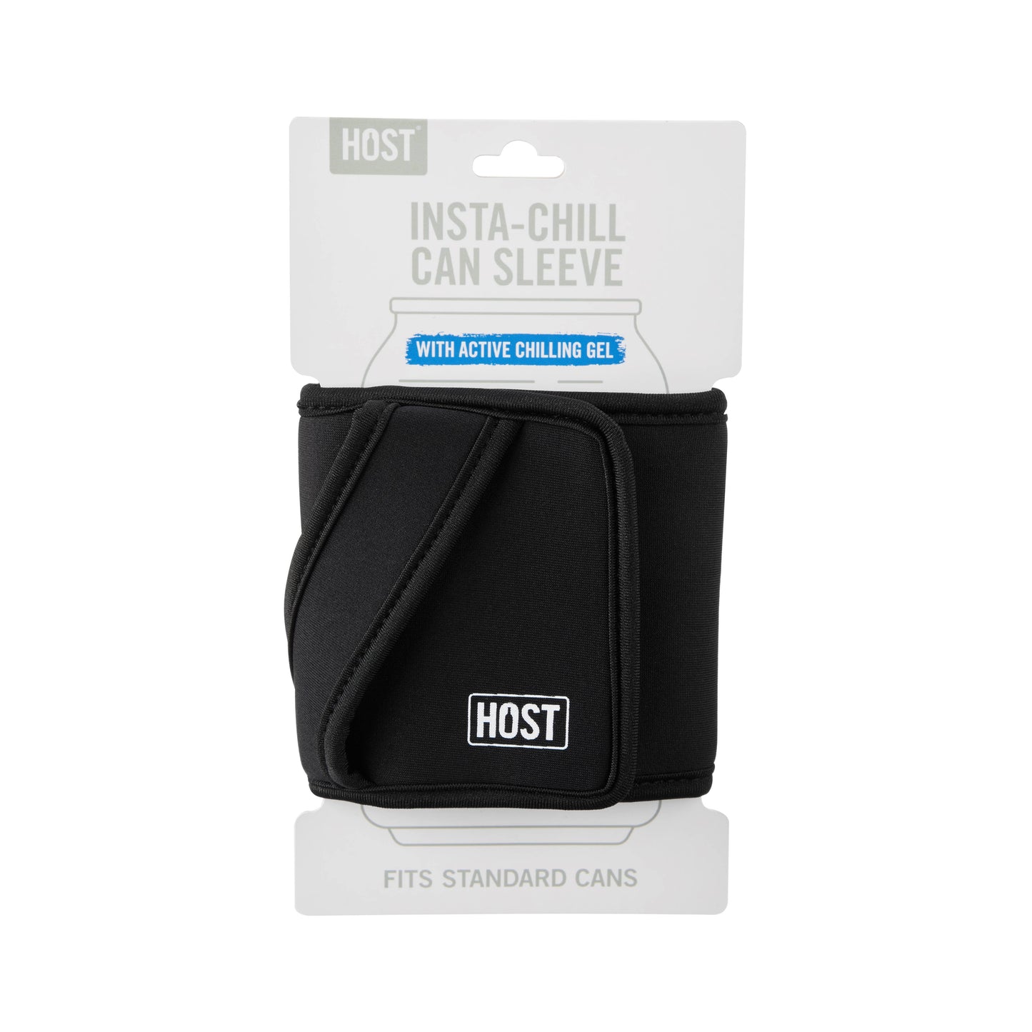 Insta-Chill Sleeve w/ Cooling Gel - Standard Cans - Black