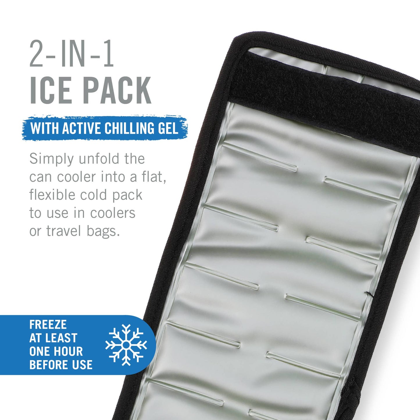 Insta-Chill Sleeve w/ Cooling Gel - Standard Cans - Black