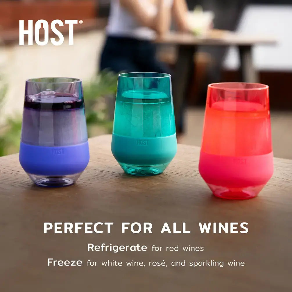 Wine FREEZE™ XL Insulated Cooling Cups - Slate Blue-Set of 2