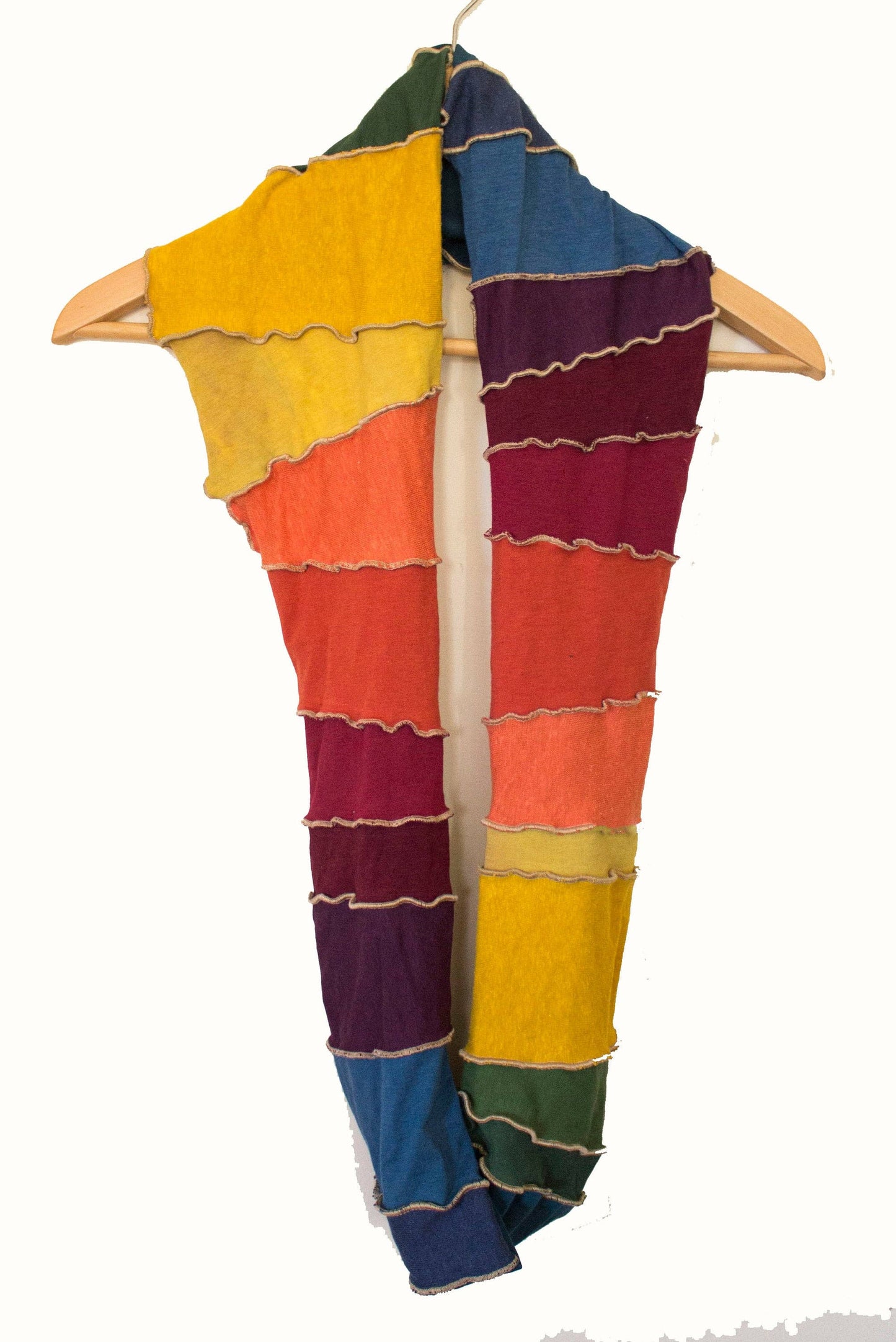 Organic Infinity Scarf in Rainbow - Bamboo, Hemp, Cotton