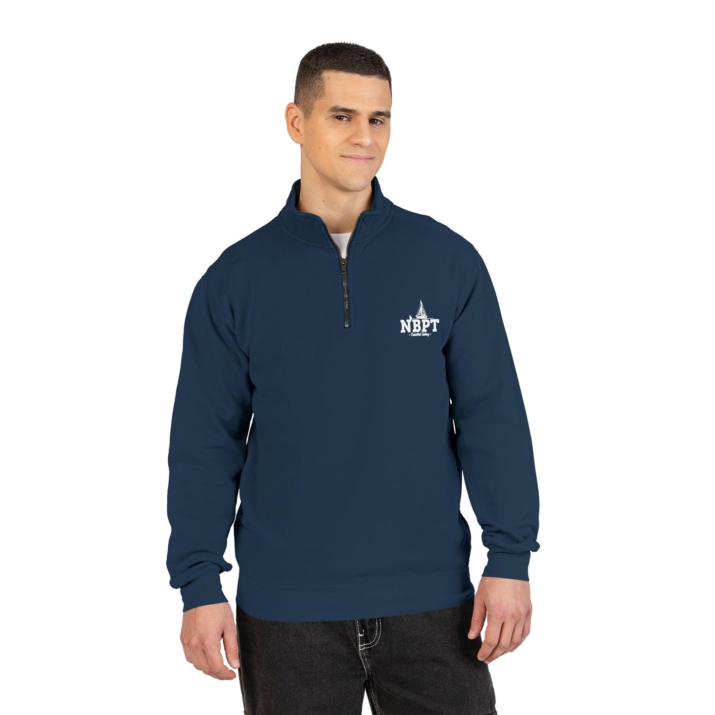 NBPT Logo Quarter-Zip Sweatshirt — Casual Logo Pullover for Everyday Wear