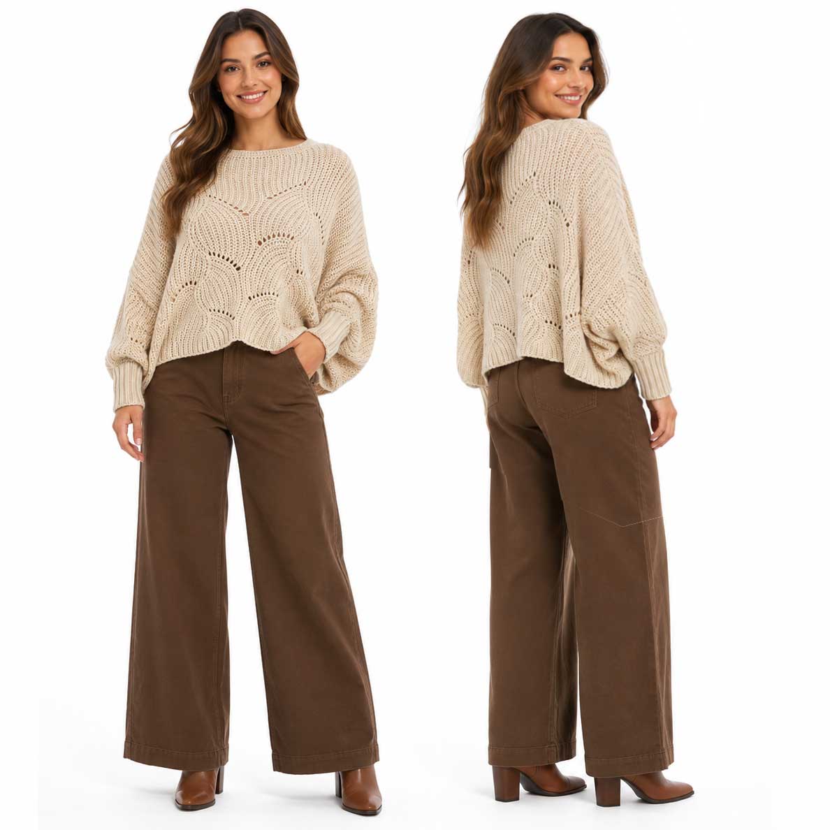 Sweater Poncho with Sleeves