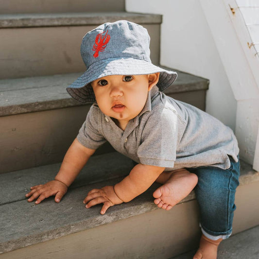 Lobster Chambray Bucket Hat Baby & Toddler