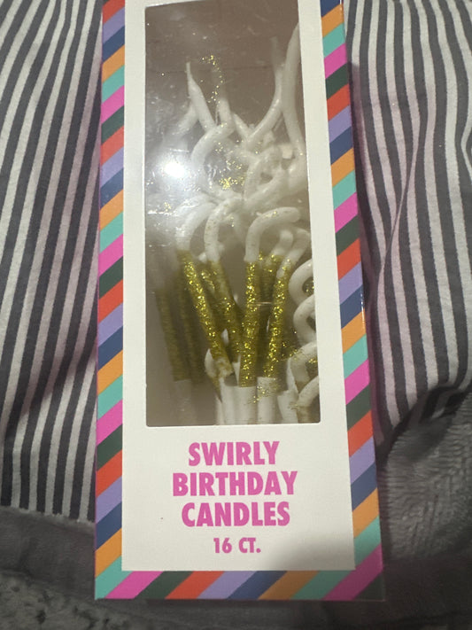 swirly birthday candles