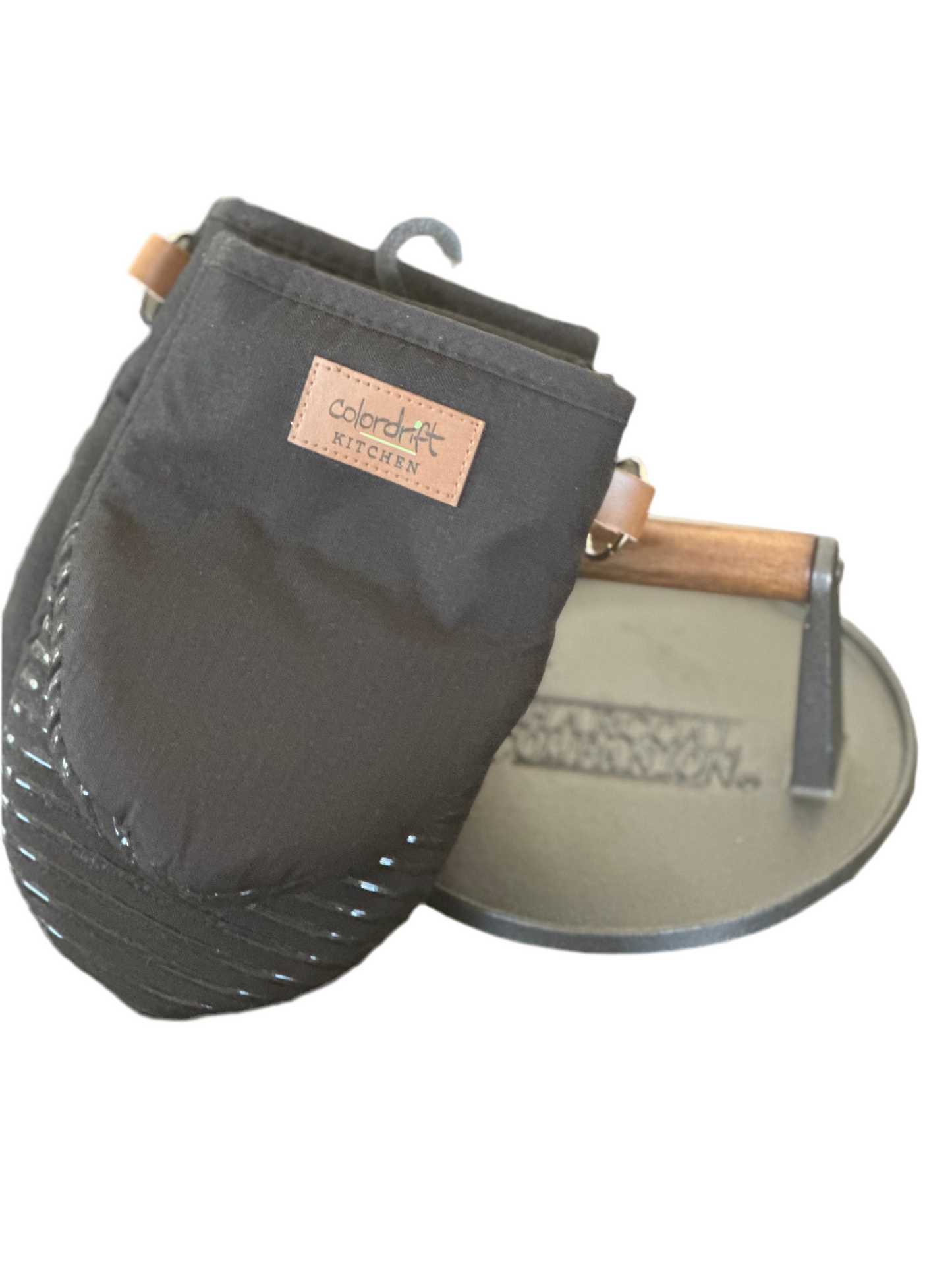 Oven mitt and grill press