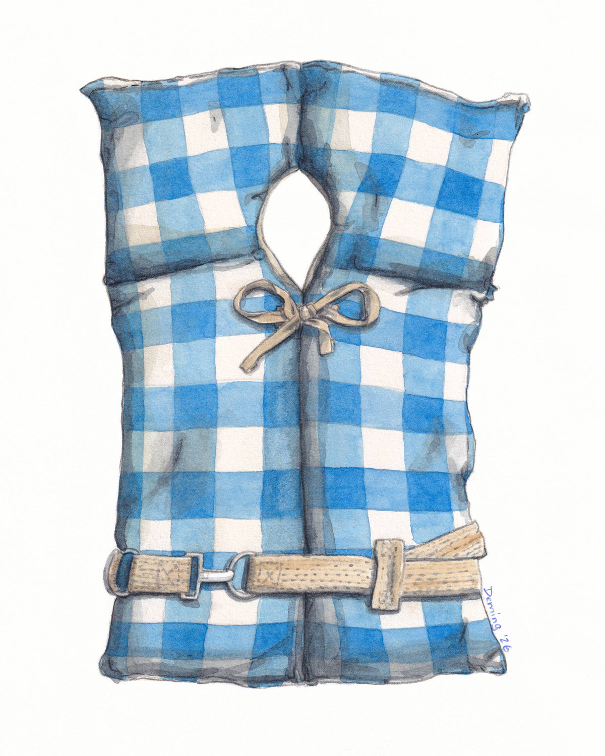 Blue Gingham Life Vest