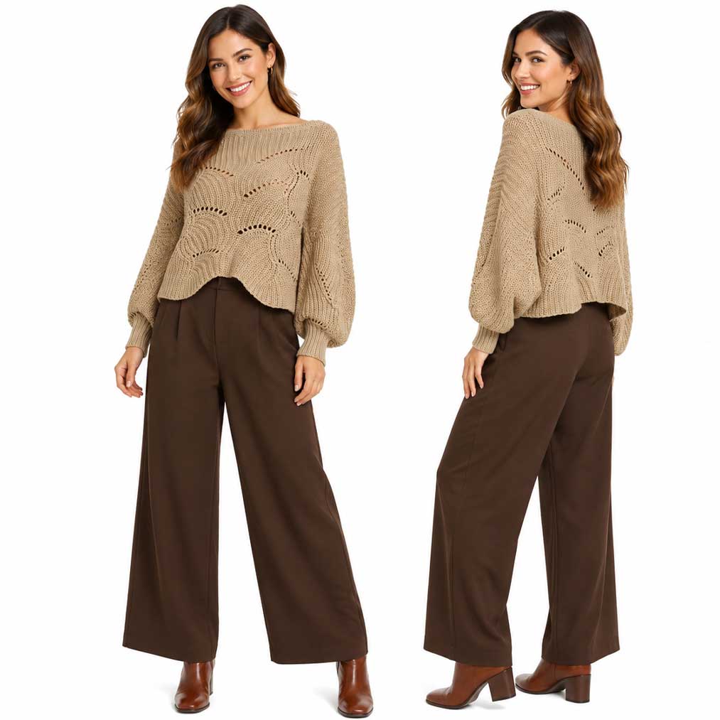 Sweater Poncho with Sleeves