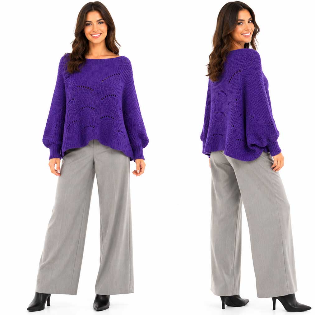 Sweater Poncho with Sleeves