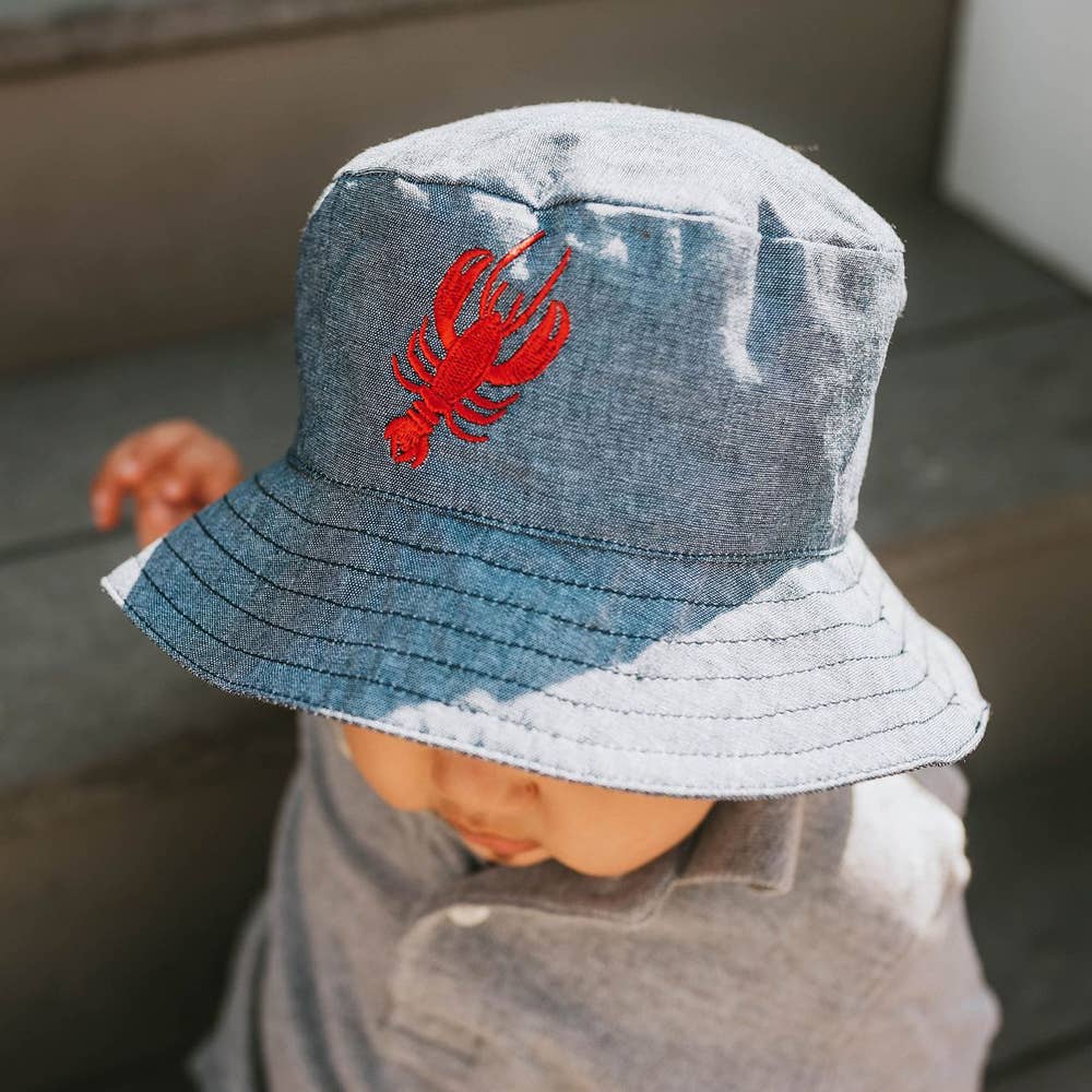 Lobster Chambray Bucket Hat Baby & Toddler