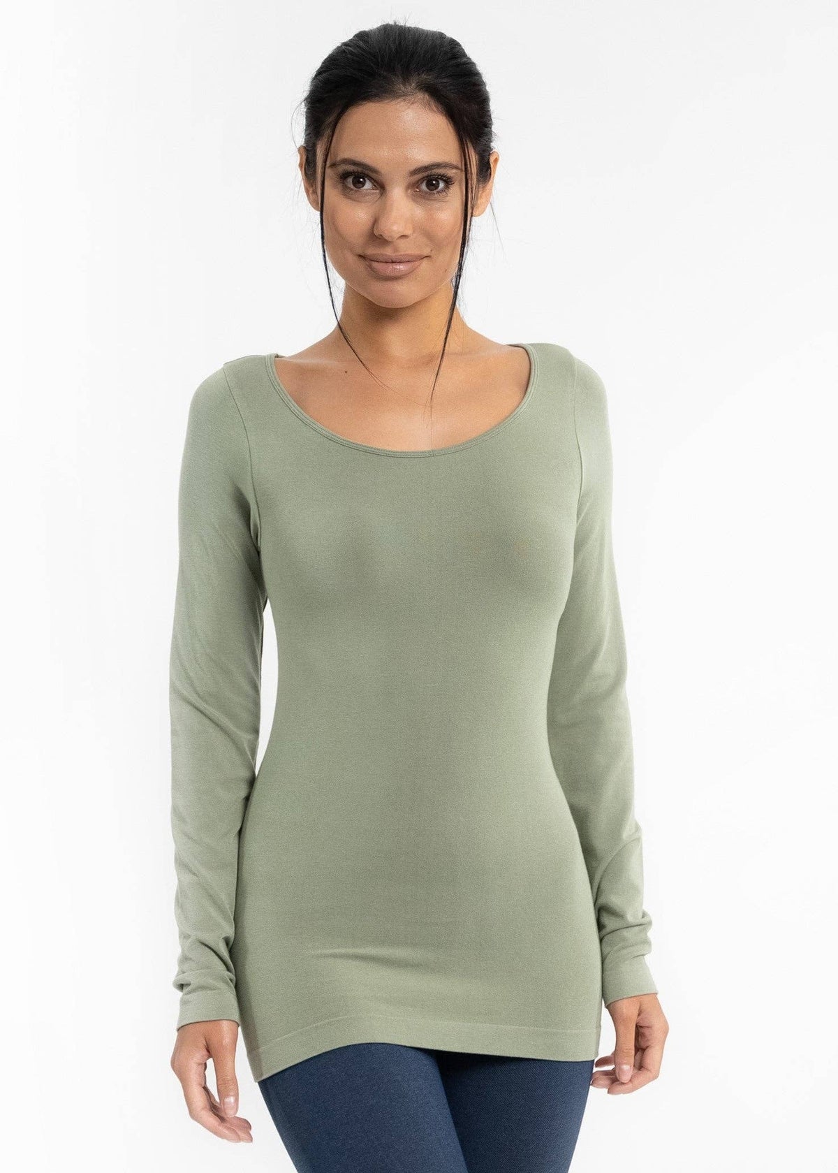 Reversible Long Sleeve: White / Curvy