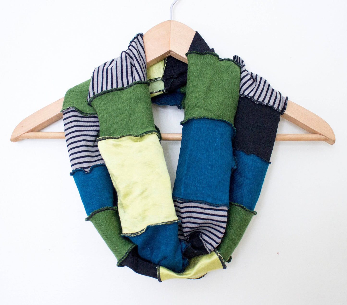 Organic Infinity Scarf in Jewel Tones - Hemp, Bamboo, Silk