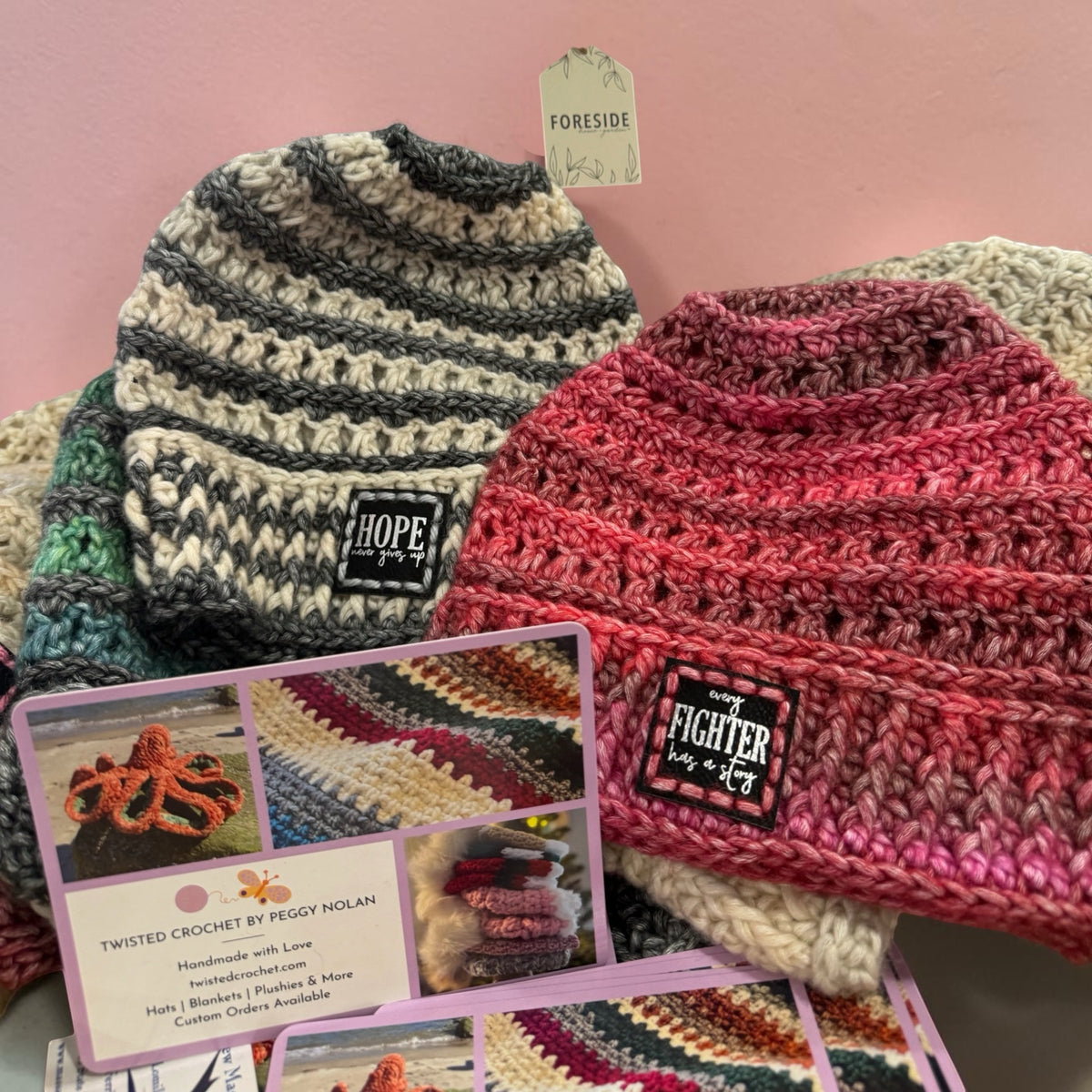 Handmade Crochet Fight/Hope Hat