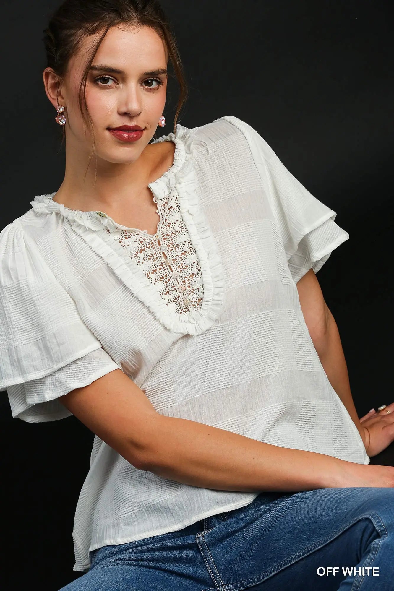 Short Ruffle Babydoll Top