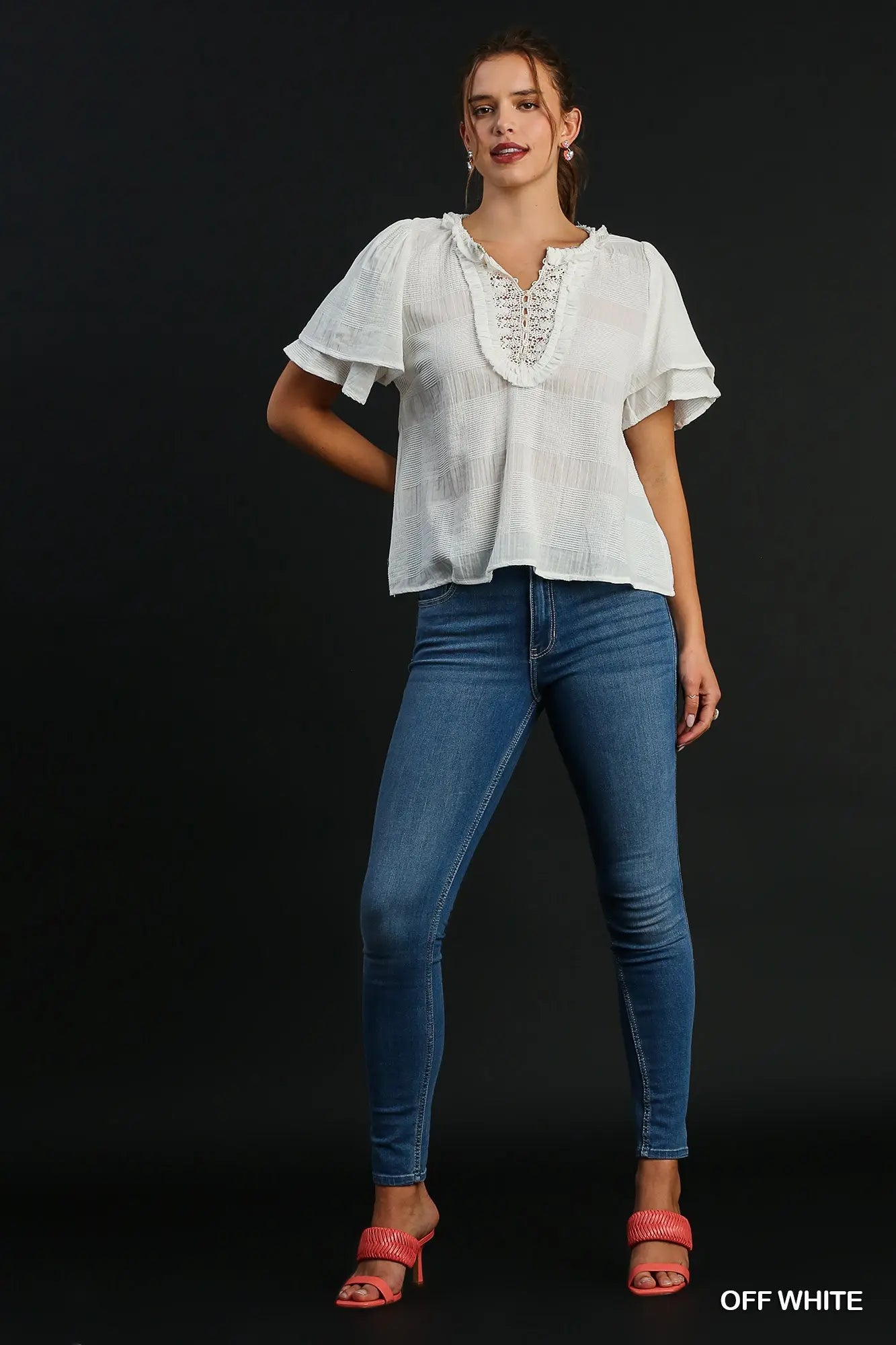 Short Ruffle Babydoll Top