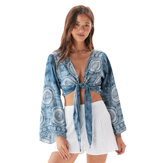 Tidal Bell Sleeve Top
