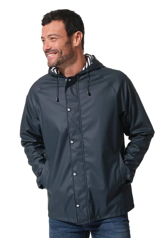 Unisex Rain Coat/Hublot-Navy