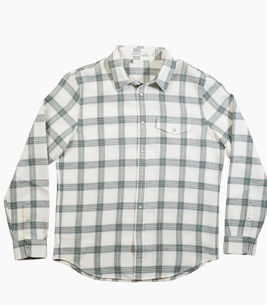 Waffle Plaid Pearl Snap