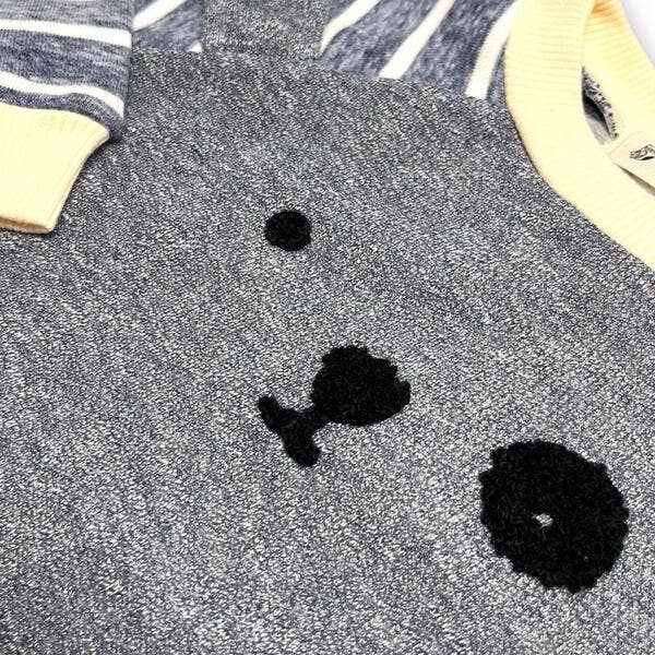*LITTLE WHO* Bear Face Stripy Sweatshirt