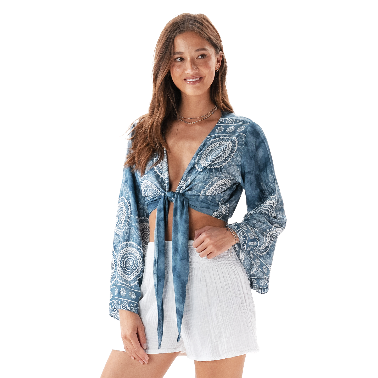 Tidal Bell Sleeve Top