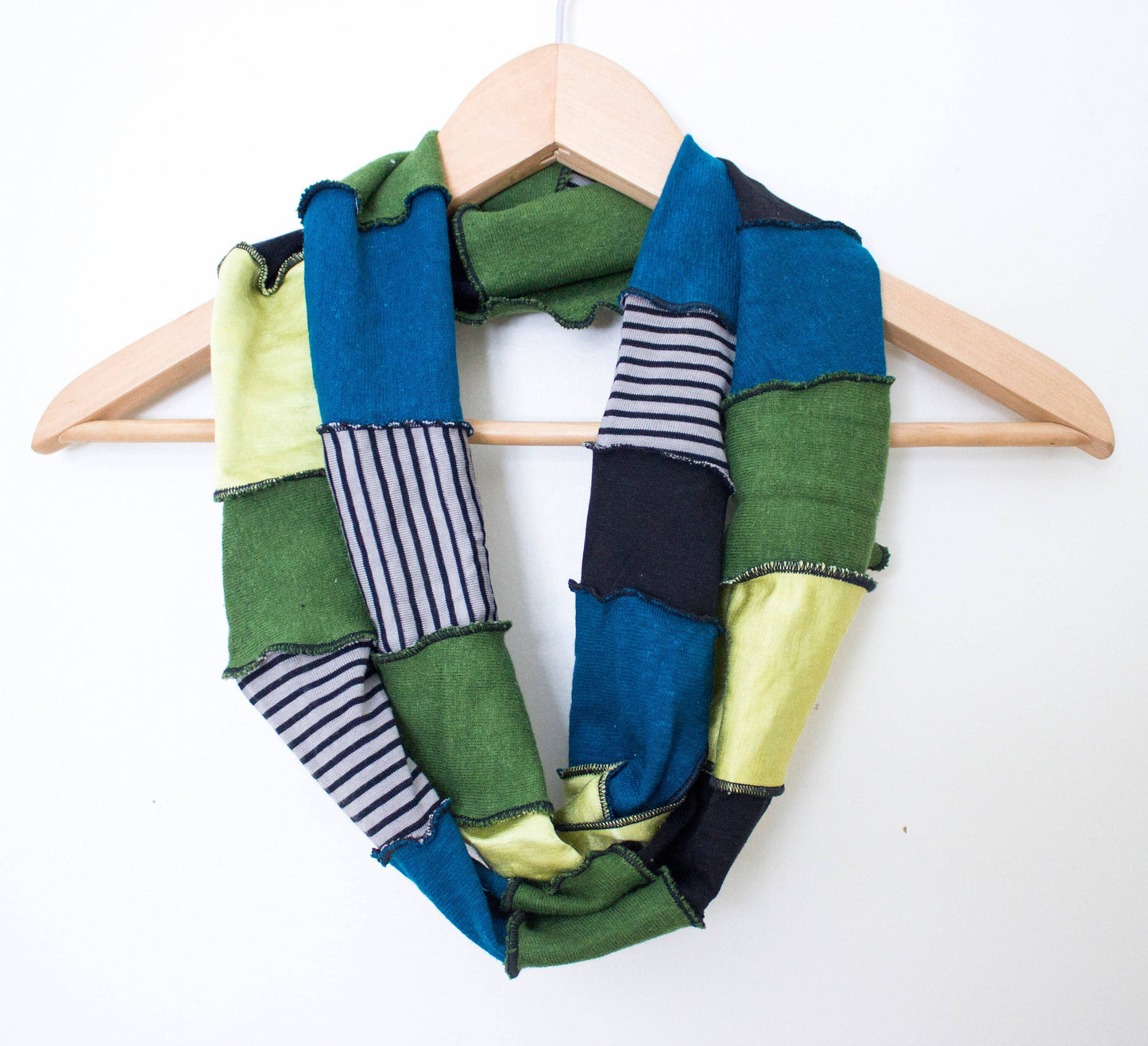 Organic Infinity Scarf in Jewel Tones - Hemp, Bamboo, Silk