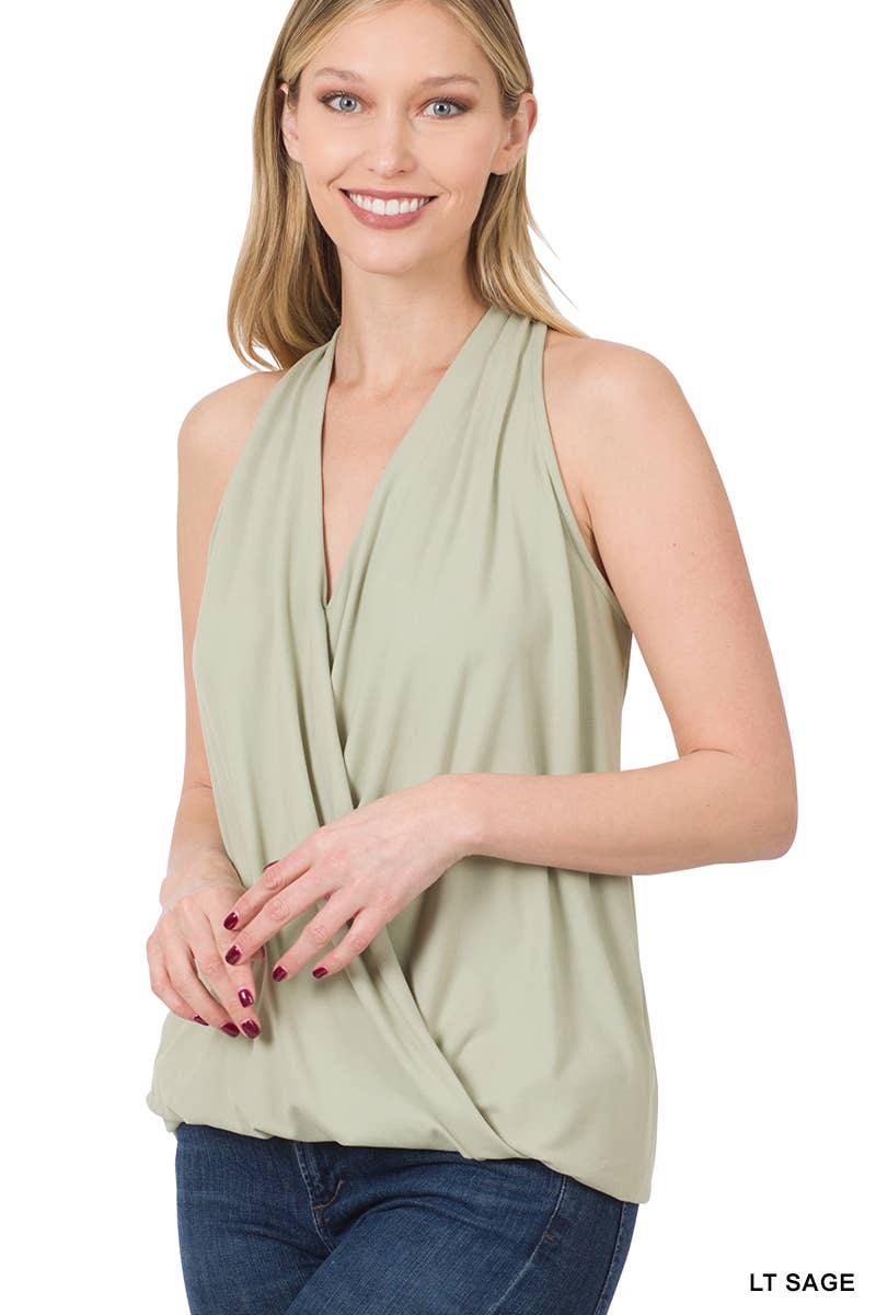 Surplice Halter Top