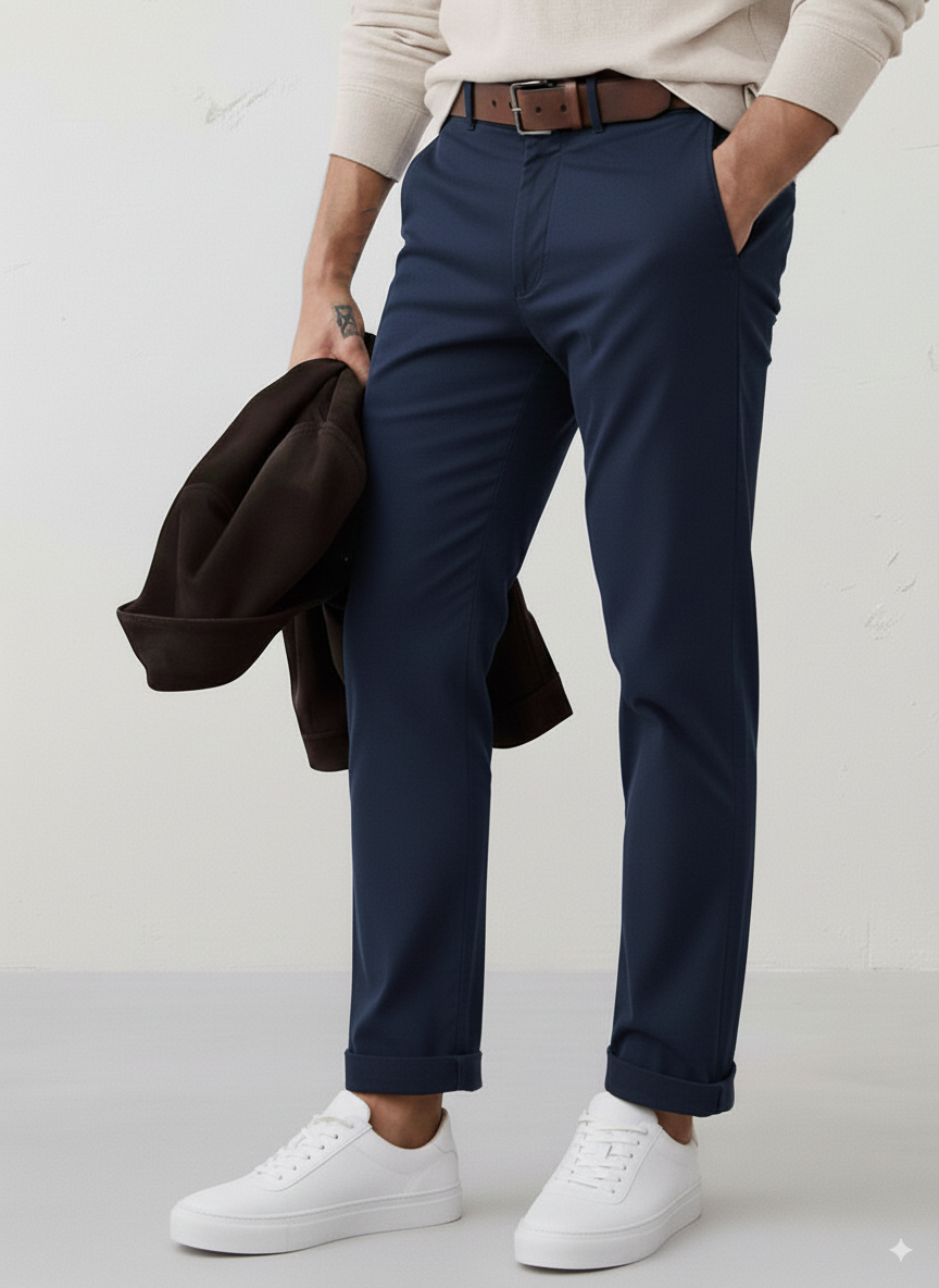 Hawks Bay New Chino Stretch Twill Pants (NAVY)