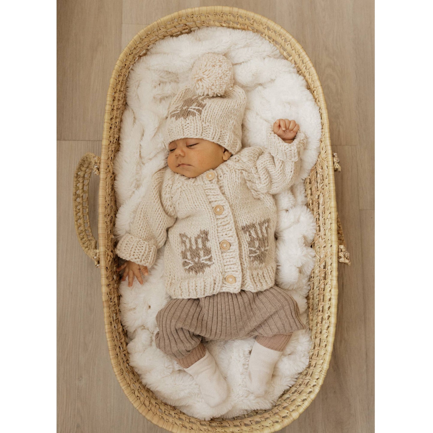 Whiskers Bunny Rabbit Hand Knit Beanie Hat Baby & Kids