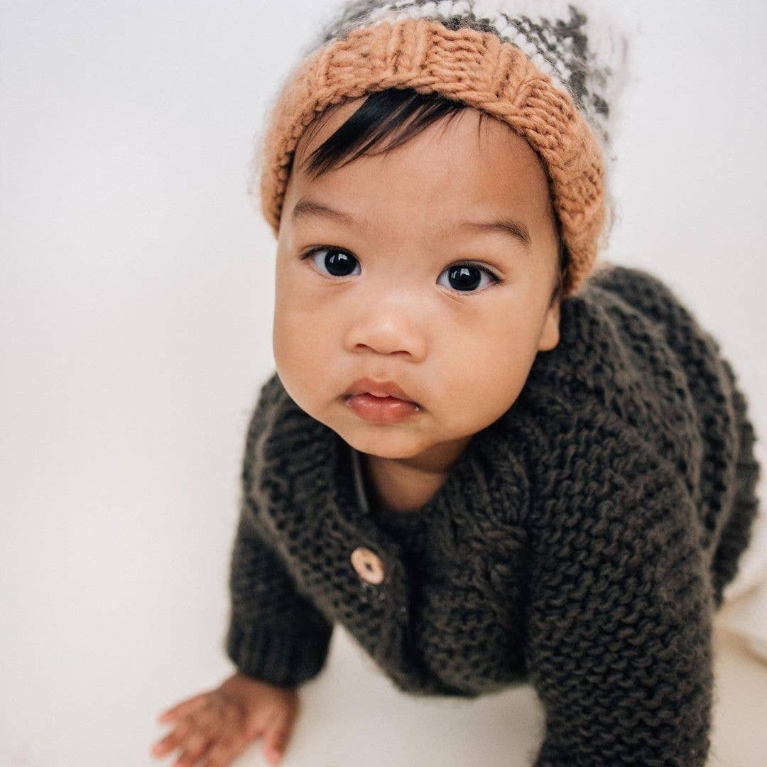 Loden Garter Stitch Cardigan Sweater Baby & Toddler