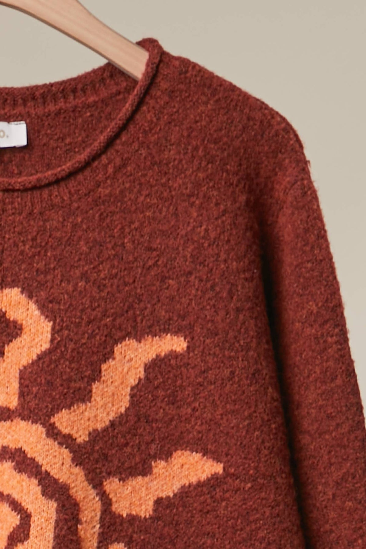 Spiral Sun Embroidered Sweater