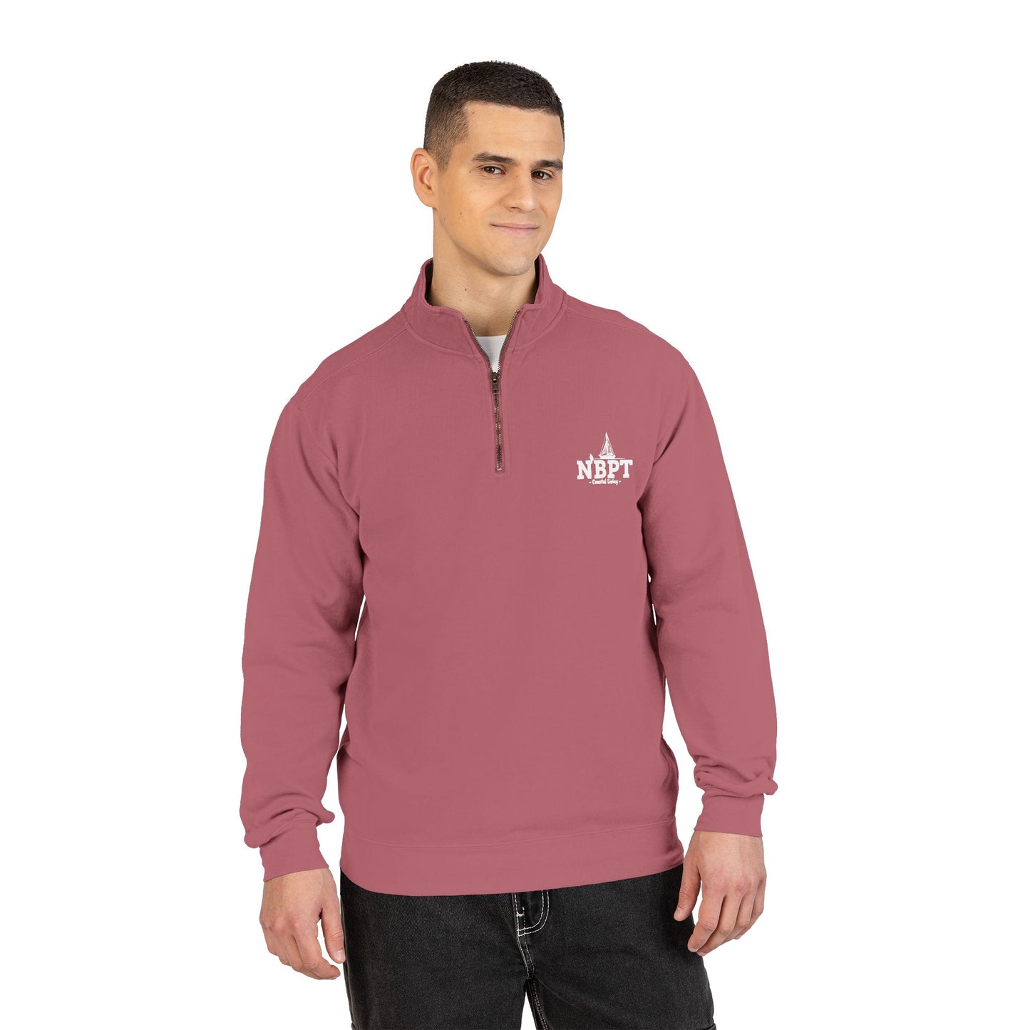 NBPT Logo Quarter-Zip Sweatshirt — Casual Logo Pullover for Everyday Wear