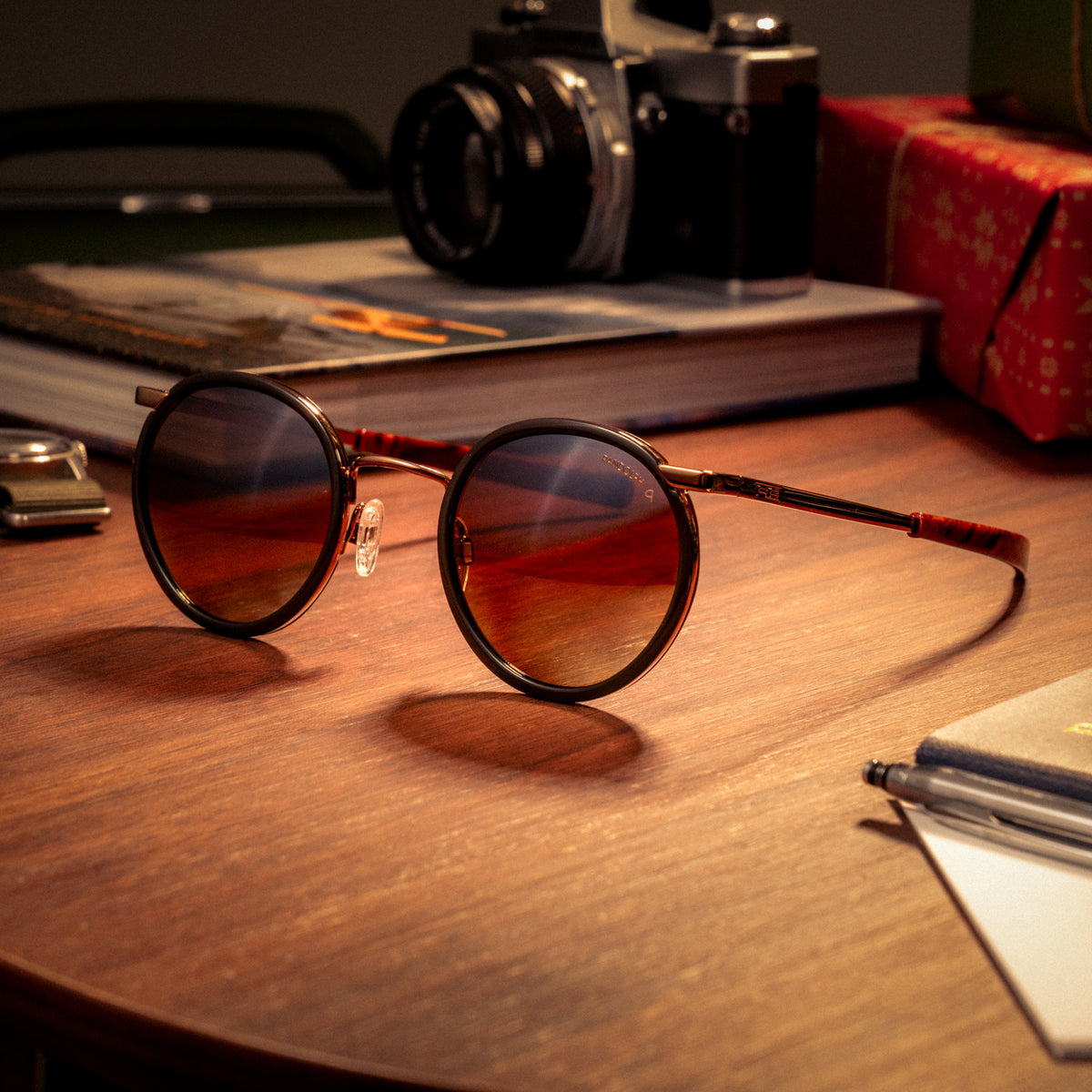 Randolph P3 FUSION-22K Chocolate Gold and Sierra Inlay Cape Sand-Polarized - 22K Chocolate Gold / Cape Sand / Yes