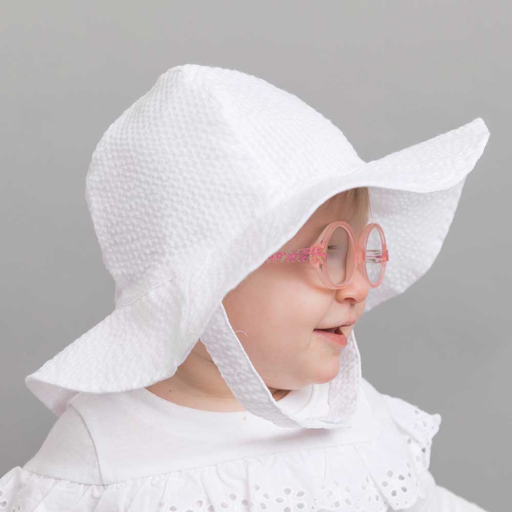 White Seersucker Sunhat Baby & Toddler