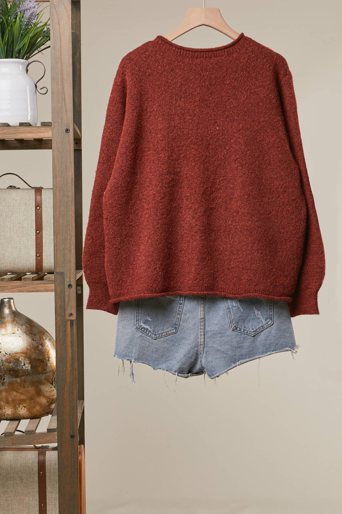 Spiral Sun Embroidered Sweater
