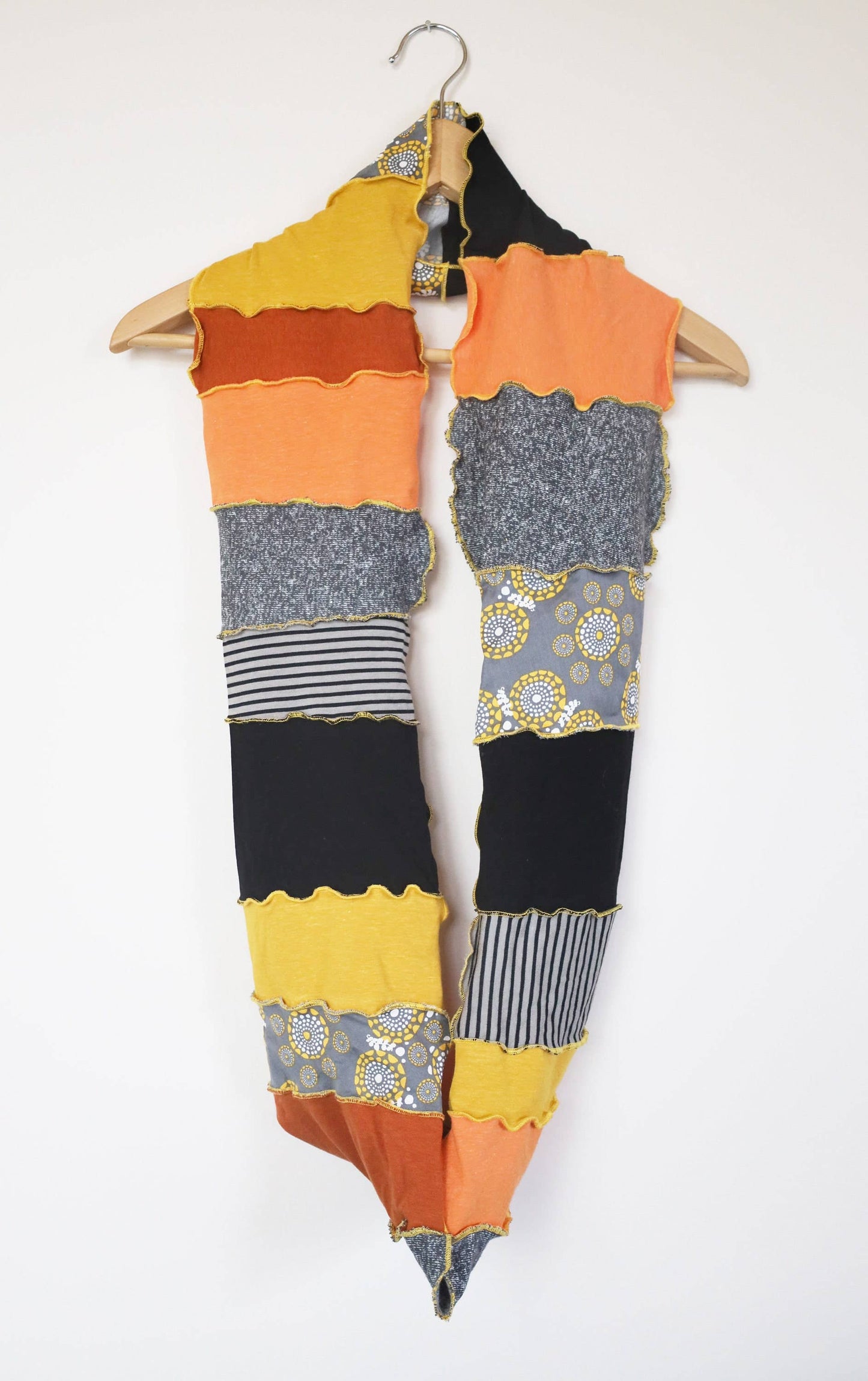 Infinity Scarf Sunburst Organic Hemp Cotton Stripes