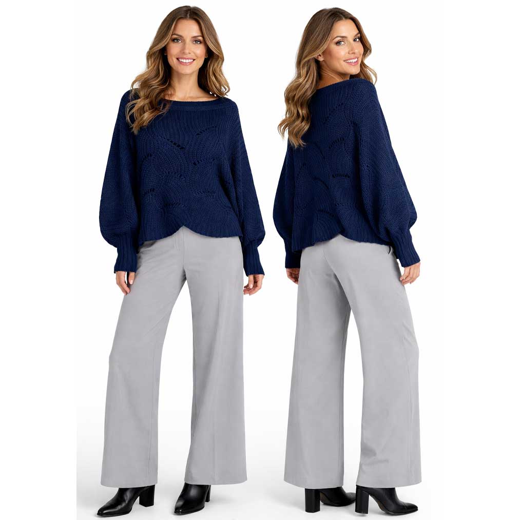 Sweater Poncho with Sleeves