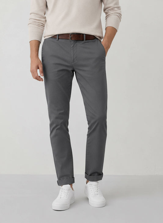 Hawks Bay New Chino Stretch Twill Pants (COOL CHARCOAL GRAY)